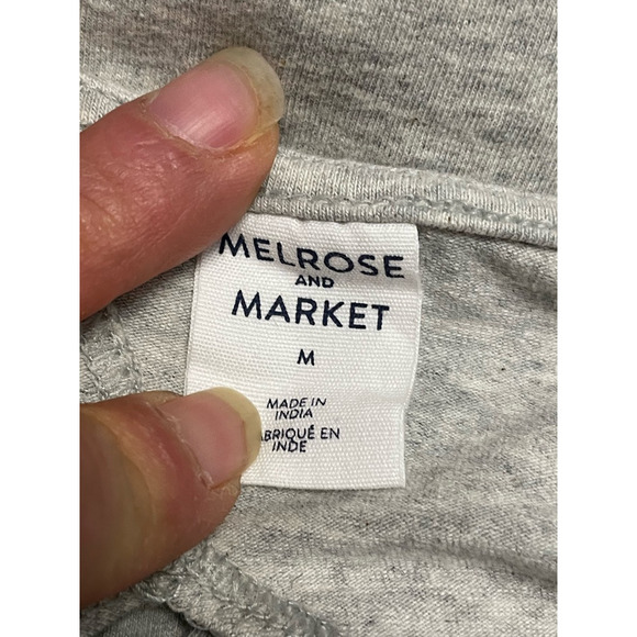 Melrose And Market Womens T-Shirt Gray Short Sleeve Cut Out Back Crew Neck M New - Picture 7 of 8